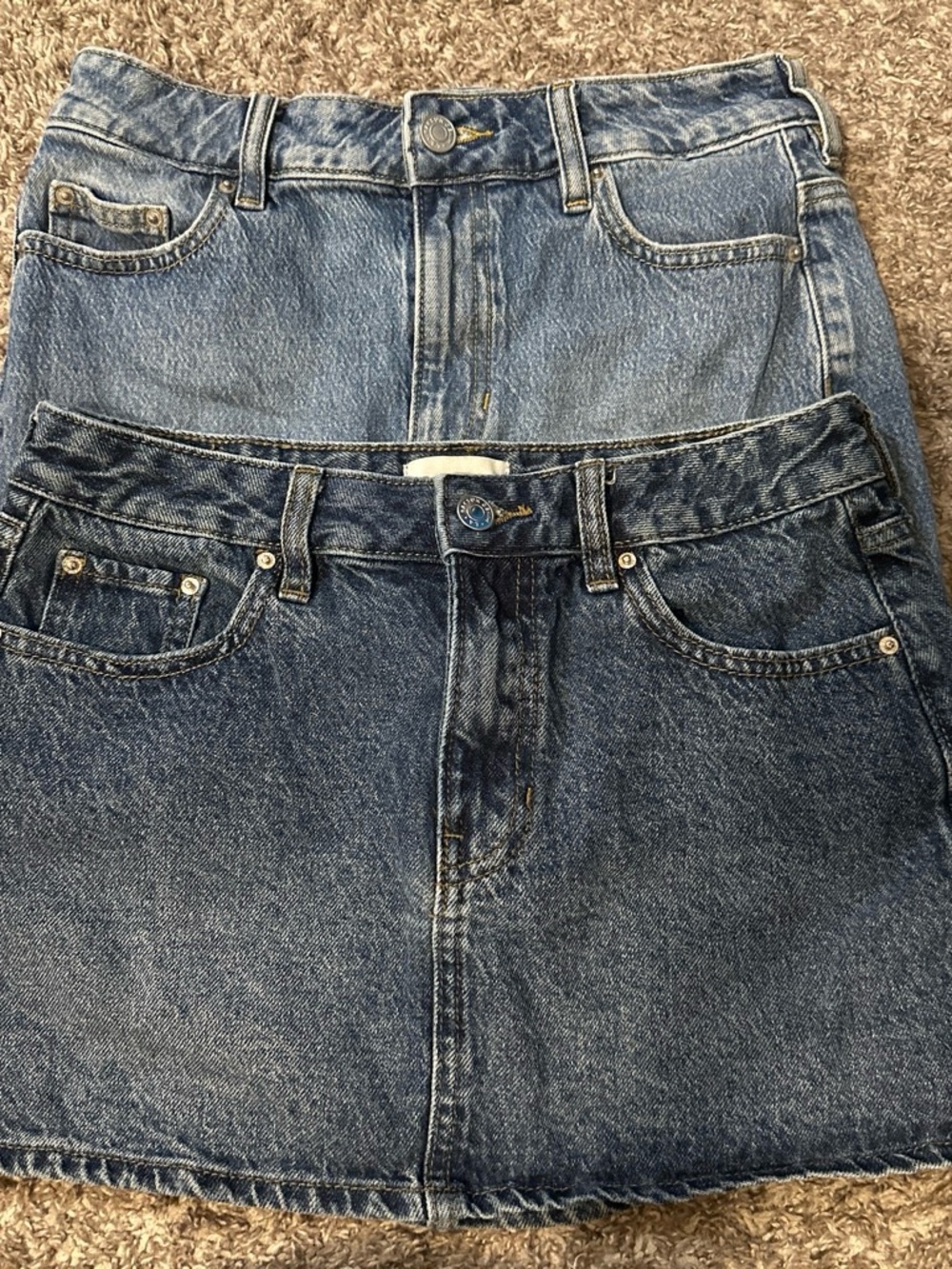 PacSun Blue Denim Mini Skirt Duo